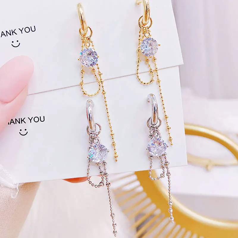 Exquisite Long Tassels Earrings Exquisite Charm Temperament Luxury Earring Fine Jewelry For Women Romantic Earrings Angel Zircon