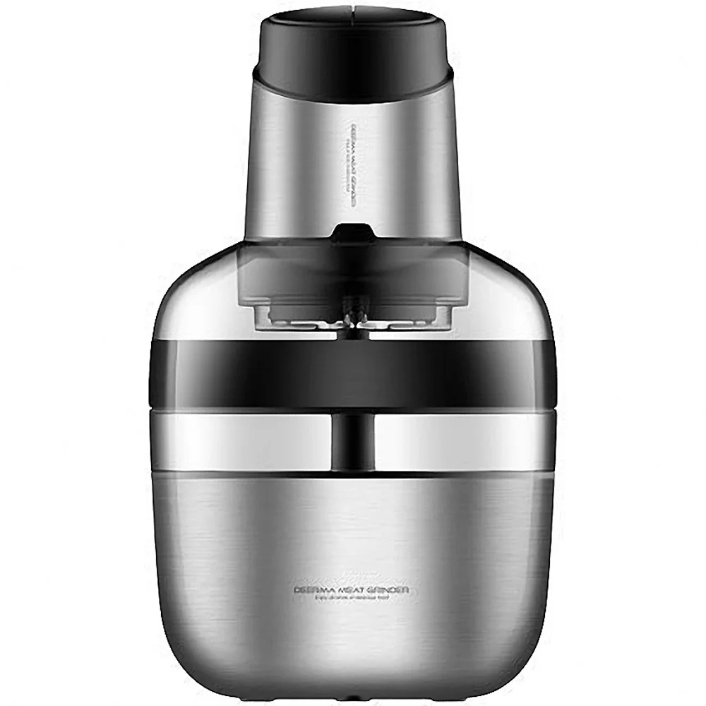 Mezclador de llenado de acero inoxidable multifuncional, picadora de carne pequeña eléctrica para el hogar, Herramienta de mezcla de ajo y verduras de alta potencia, 1.8L