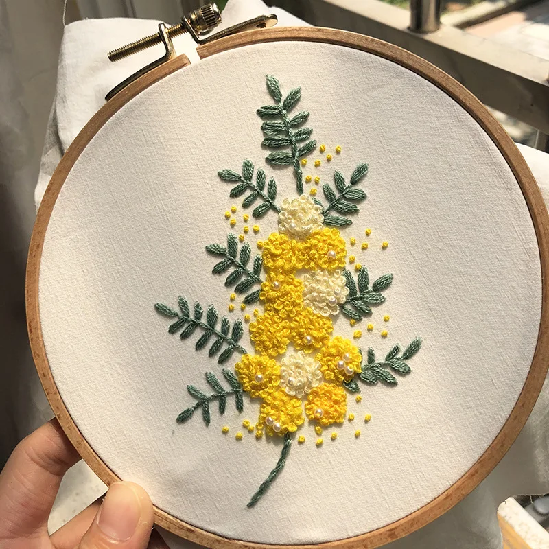 European Style Embroidery Novice Beginner Embroidered Material Package Flowers Embroidery Patterns DIY Cross Stitch Kit bordado