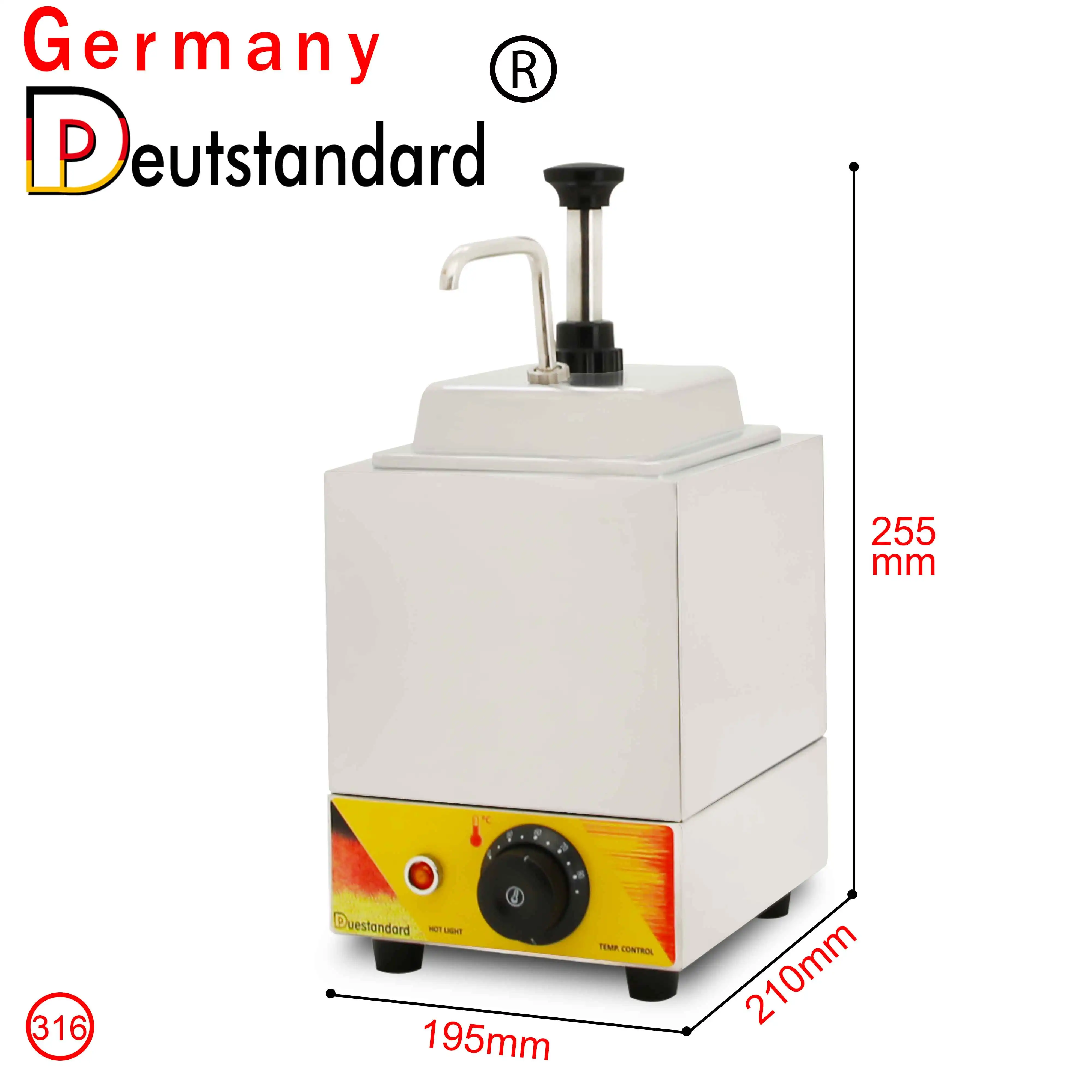 Dispensador de alimentos elétrico comercial para queijo e molho, máquina de enchimento de molho de soja e compotas quentes