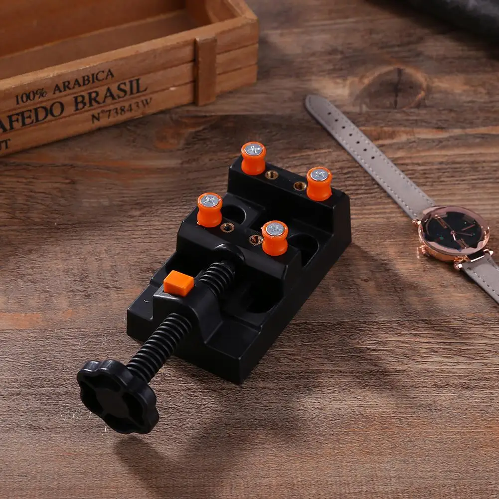 Imagem -03 - Mandíbula Bancada Braçadeira Mini Furadeira Vice Micro Clipe de Abertura Mesa Paralela Plana Vise Jóias Assistir Kits de Ferramentas de Reparo 1pc Preto