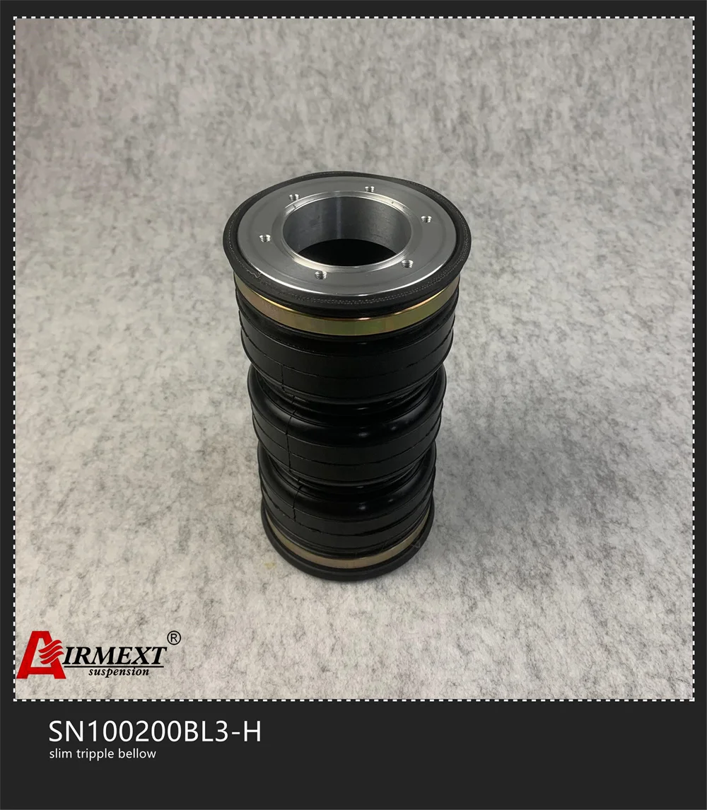 SN100200BL3-H /triple slim bellow OPEN endplate airspring BELLOW rubber airspring airride shock absorber/pneumatic parts