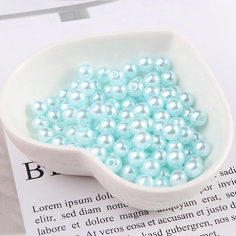 3mm 4mm 5mm 8mm Beads 23 Colors Round Imitation Garment Pearl With holes For DIY Art Necklace Fashion Jewelry Making Accessories