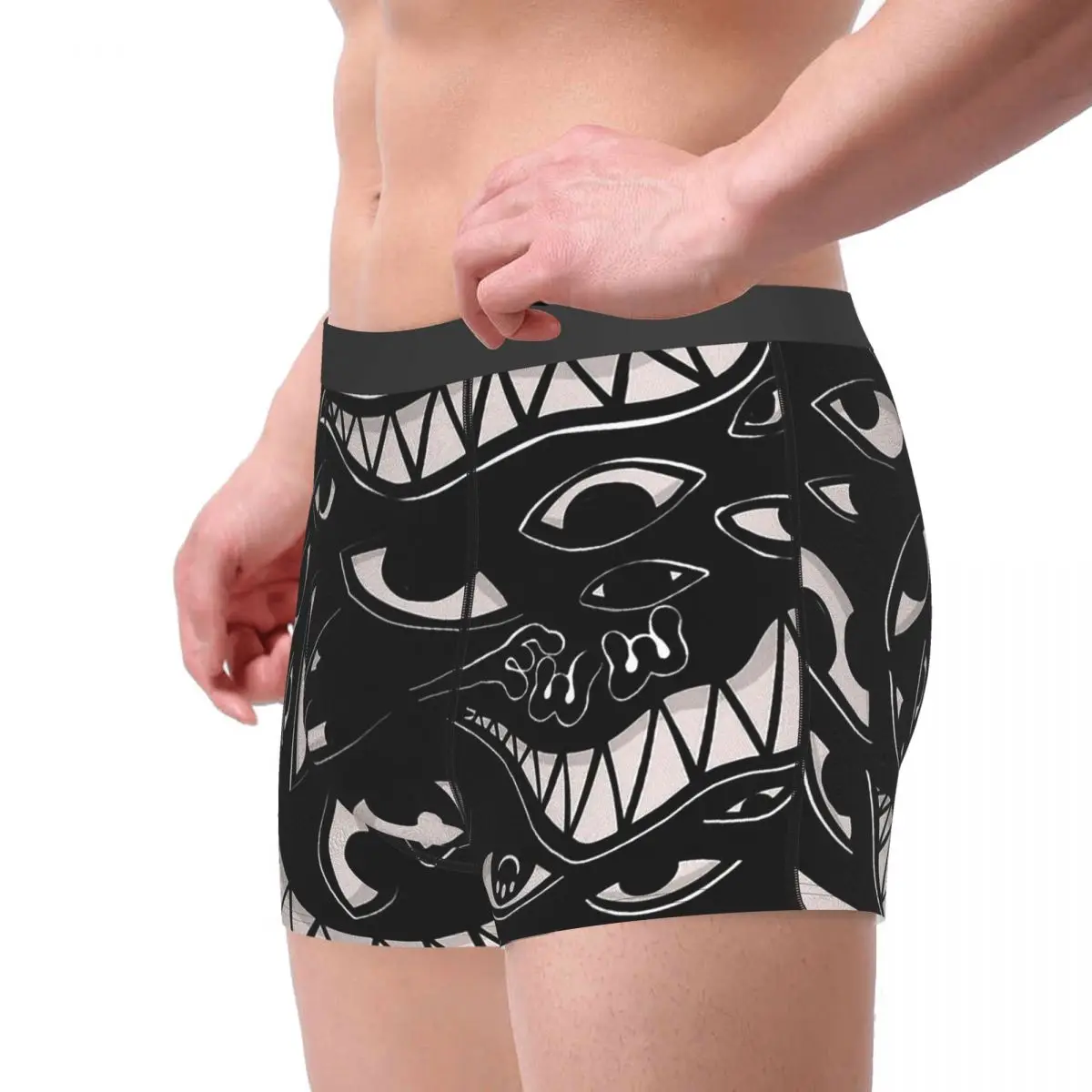 Monster Mash Goth 1980s Subculture Rock Romance Underpants Cotton Panties Men's Underwear Sexy Shorts Boxer Briefs