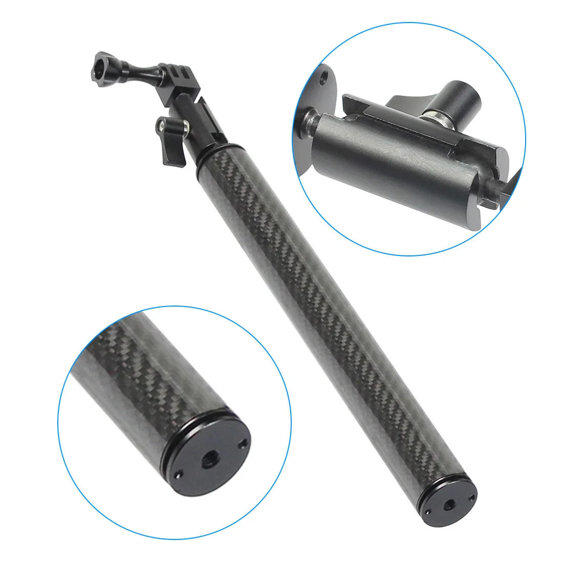 Стержень для селфи из углеродного волокна, регулируемая ручка, волшебный рычаг, удлинитель, ручка для селфи, адаптер для штатива 1/4 для GoPro 13, светильник для монитора камеры