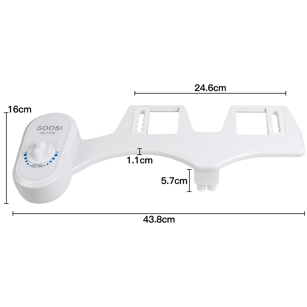 Bidet Toilet Seat Non-Electric Self-Cleaning Dual Nozzle-Fresh Water Sprayer Portable Mechanical Bidet Attachment  Ass Washing