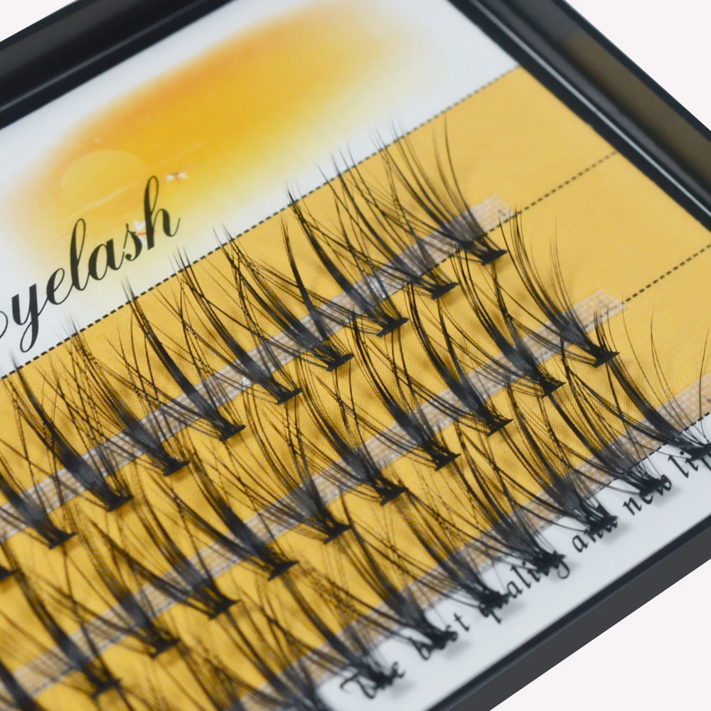 QSTY 20D False Eyelashes Natural Soft False Eyelash Extension Professional Makeup Individual Cluster Eye Fake Lashes Grafting