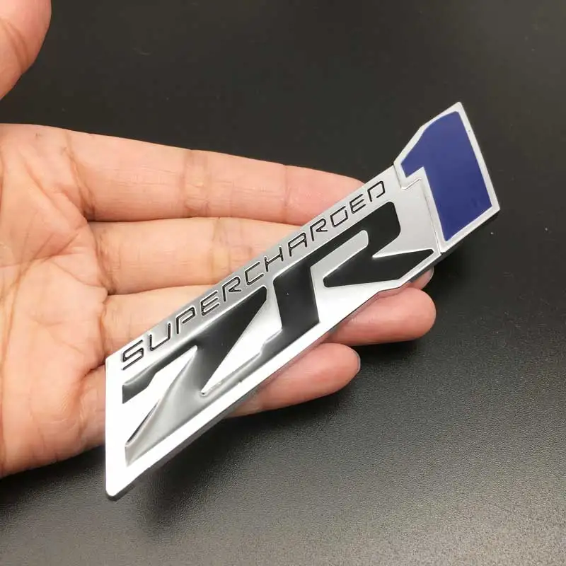 جديد ملصق معدني ثلاثي الأبعاد طراز سوبر تشارج ZR1 شعار شعار شعار سيارة الجذع ملصق تصفيف السيارة لملحقات السيارة من كروز كابتيفا أفيو