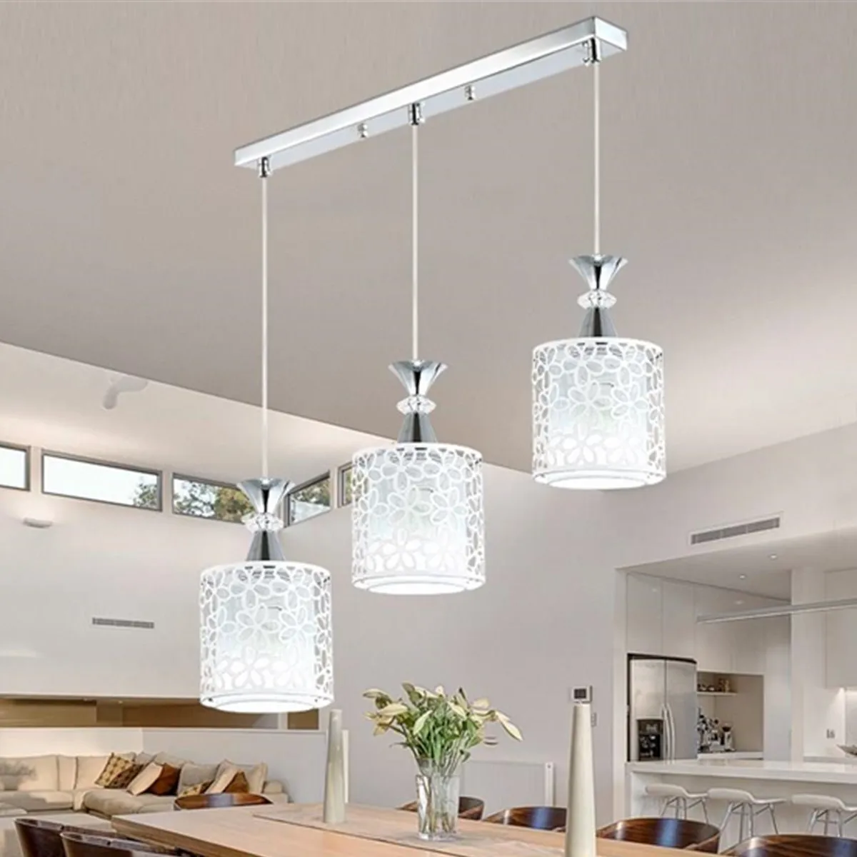 Modern LED Flower Petal Ceiling Light Lamp Dining Room Chandelier
