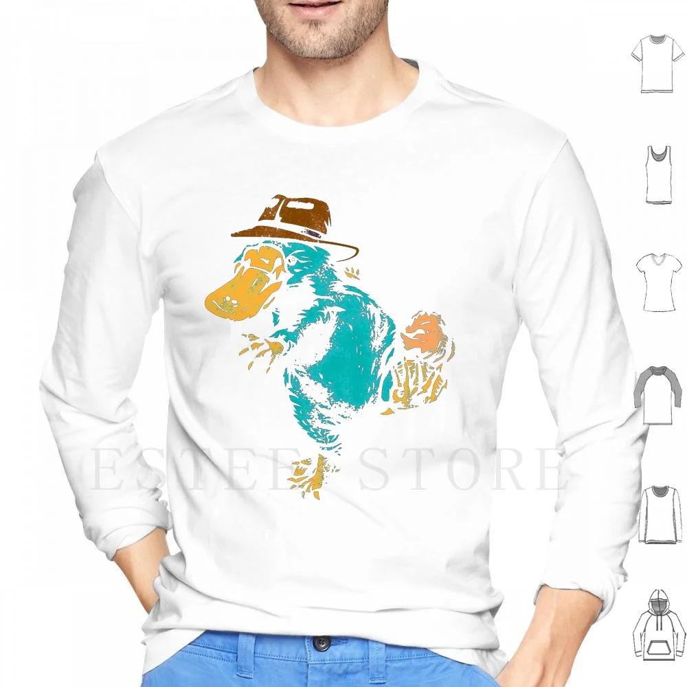 Undercover Monotreme Hoodie Long Sleeve Realistic Real Life Cartoon Perry The Perry Animal Biology Nature