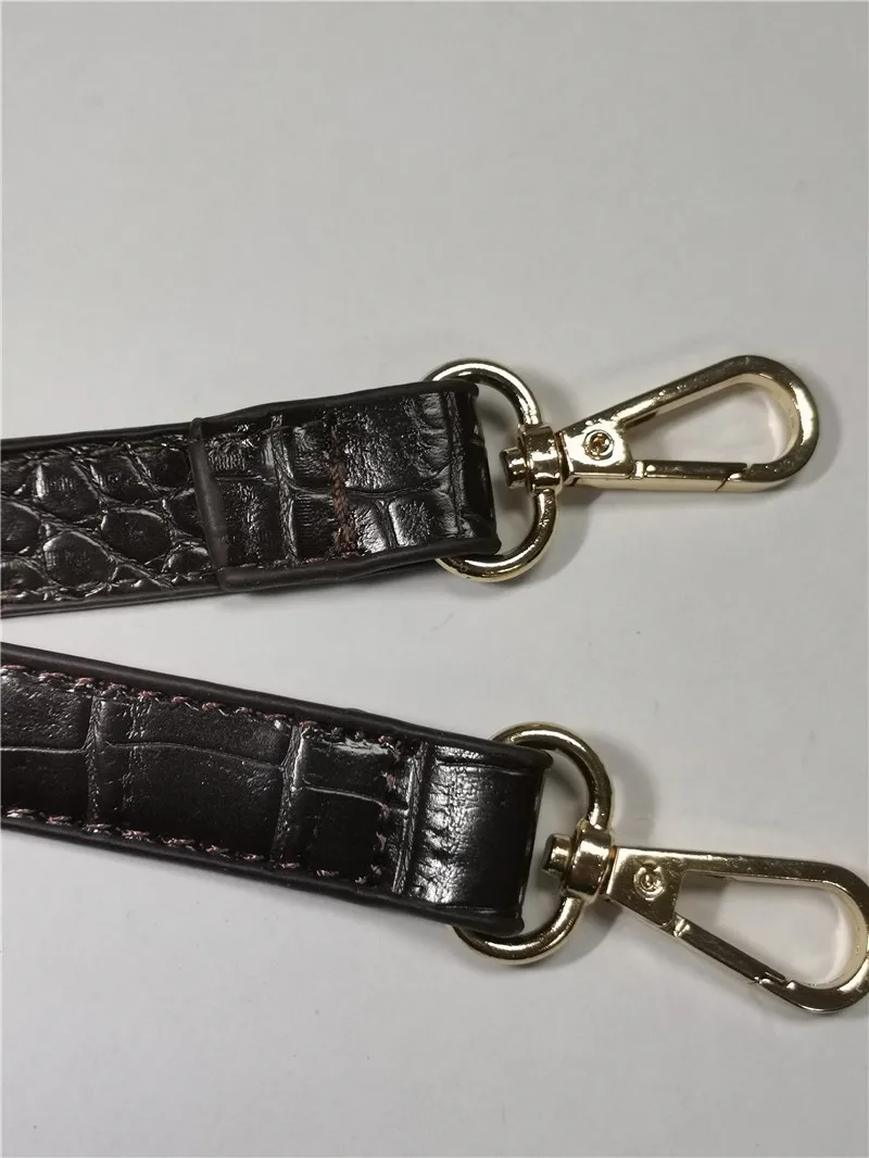 Crocodile Pattern Belt for Bags Adjustable Thin Long Bag Shoulder Strap Brown Coffee black 120CM