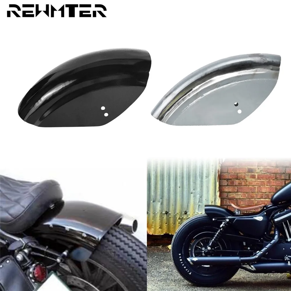 

Motorcycle Steel Short Flat Rear Fender Mudguard Mud Guards Cover For Harley Sportster XL 883 1200 48 72 Cafe Racer Bobber