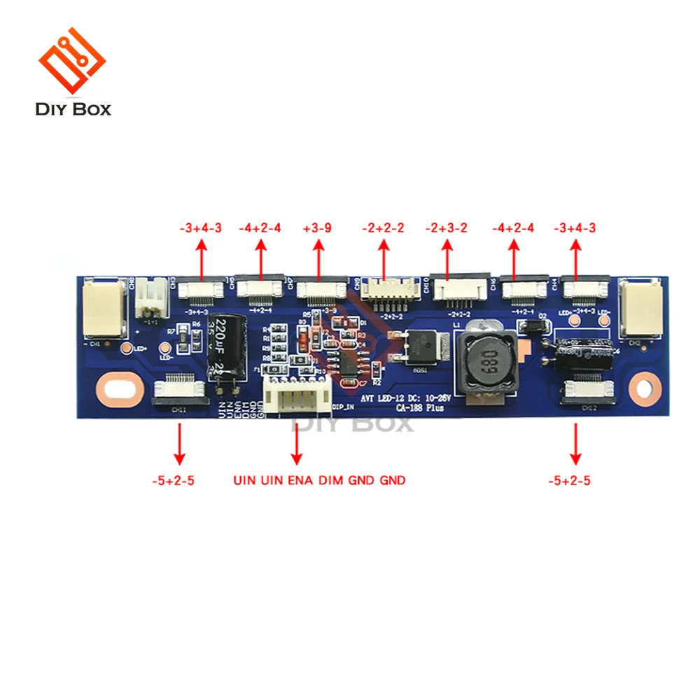 CA-188 Multifunction Inverter for Backlight LED Constant Current Board Driver Board 12 connecters LED Strip Tester Standard