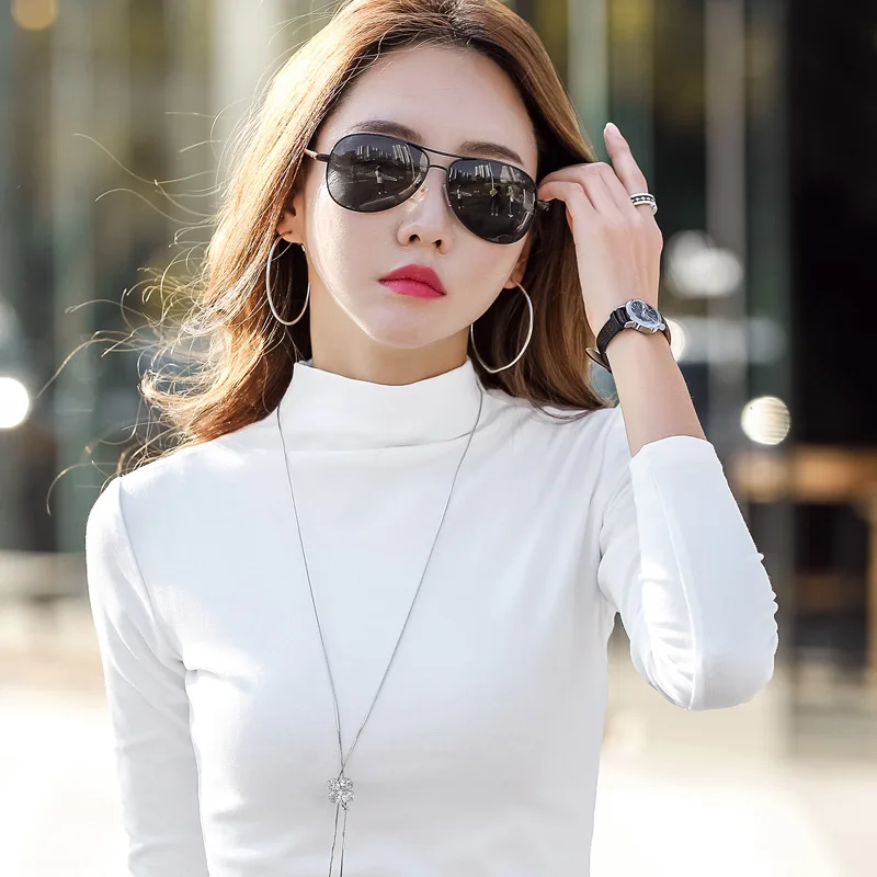 MRMT 2026 Brand New Women's T-Shirt Cotton Half High Collar Long Sleeve Thermal Bottom Woman T Shirts Tops Women T Shirt Tees