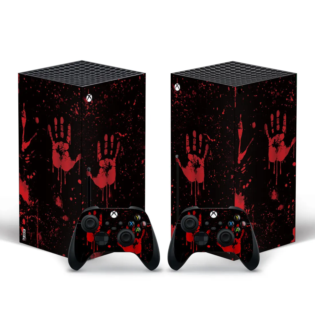 Blood Fingerprints Style Xbox Series X Skin Sticker for Console & 2 Controllers Decal Vinyl Protective Skins Style 1