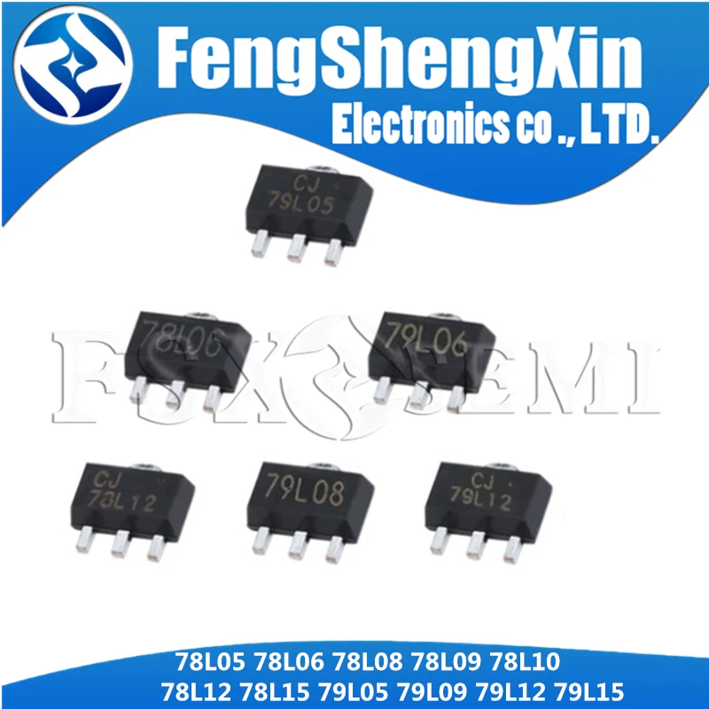 20 шт./партия, 3-клеммные регуляторы SOT-89 78L05 78L06 78L08 78L09 78L10 78L12 78L15 79L05 79L06 79L09 79L12 79L15 TL431 SMD
