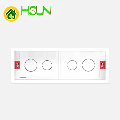 118 In Wall Switch Socket Mounting Box 186*67.5*50mm Four Position Cassette Purpose Dark Outfit Embedded Wall Downlight Box