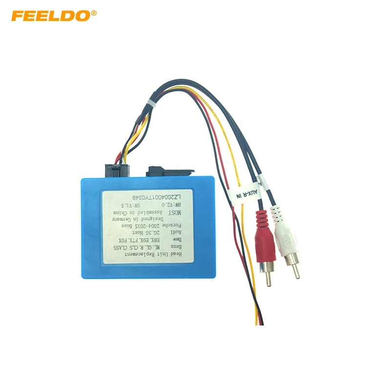 

FEELDO 2-Channel RCA Audio AUX-Input To MOST Optic Fiber Amplifier Decoder Converter Kit Fit For Benz/For BMW/For Audi