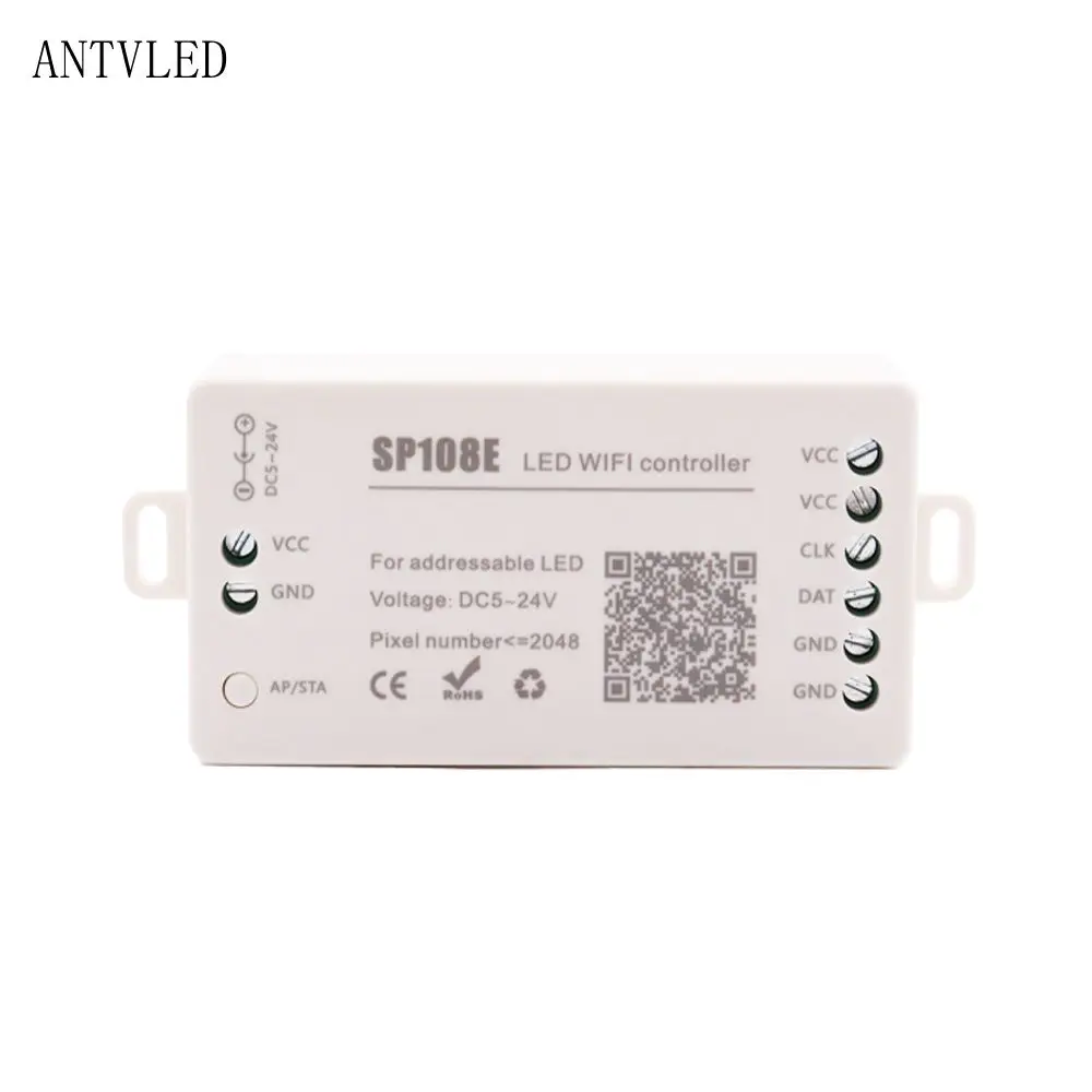 Imagem -02 - Tira Conduzida Wifi Controlador Sp108e para Ws2812b Ws2811 Ws2813 Ws2815 Sk6812 Etc Módulo Led Luz Inteligente App Controlador sem Fio