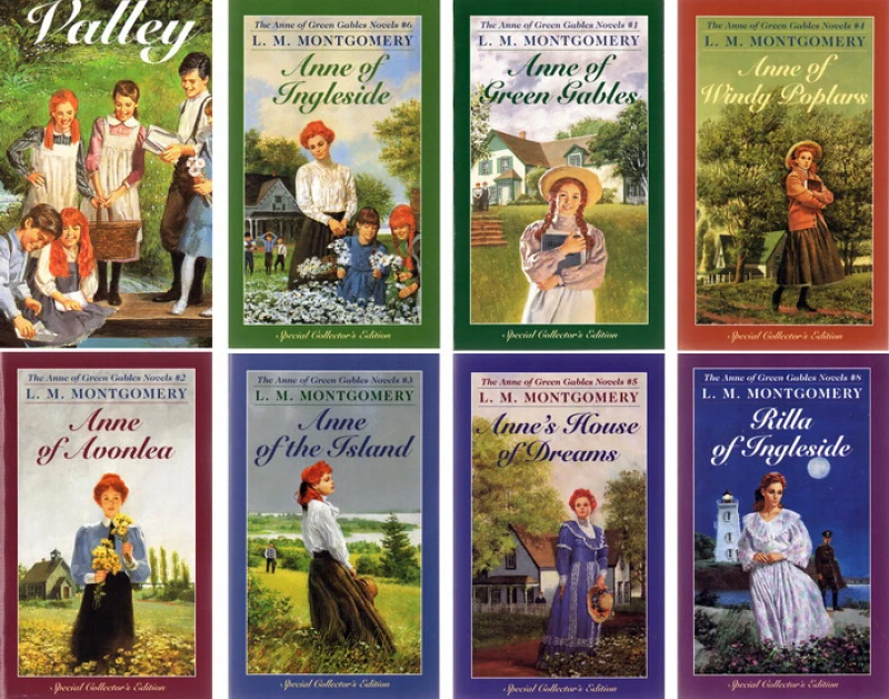 8-Books Complete Box Set Anne of Green Gables Children English Story Novel Fiction for Kids Age 8-12