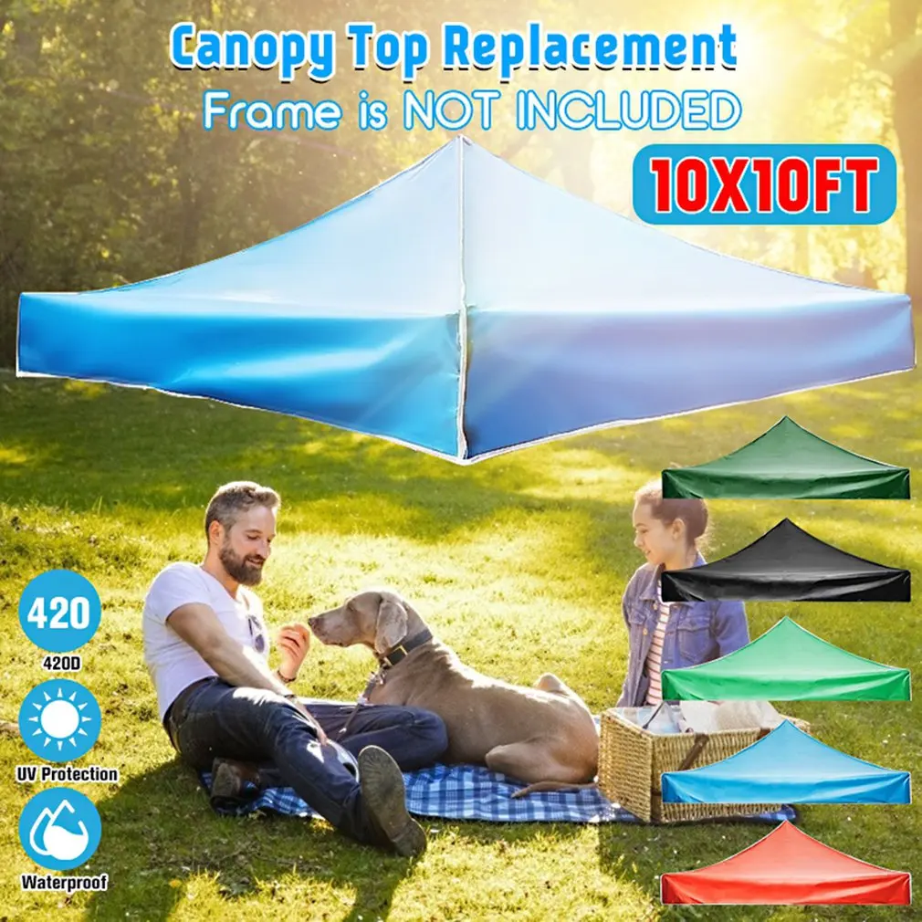 3*3M Waterproof Top Cover Replacement Gazebo Canopy Roof Sunshade Outdoor Advertising Cover Sunshade Patio Pavilion Tarpaulin