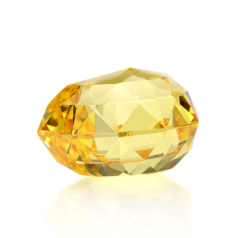 The Florentine Dia mond  232ct  26*30.7mm PaleYellow color rose 126 cutting cubic zirconia loose stone cz stone