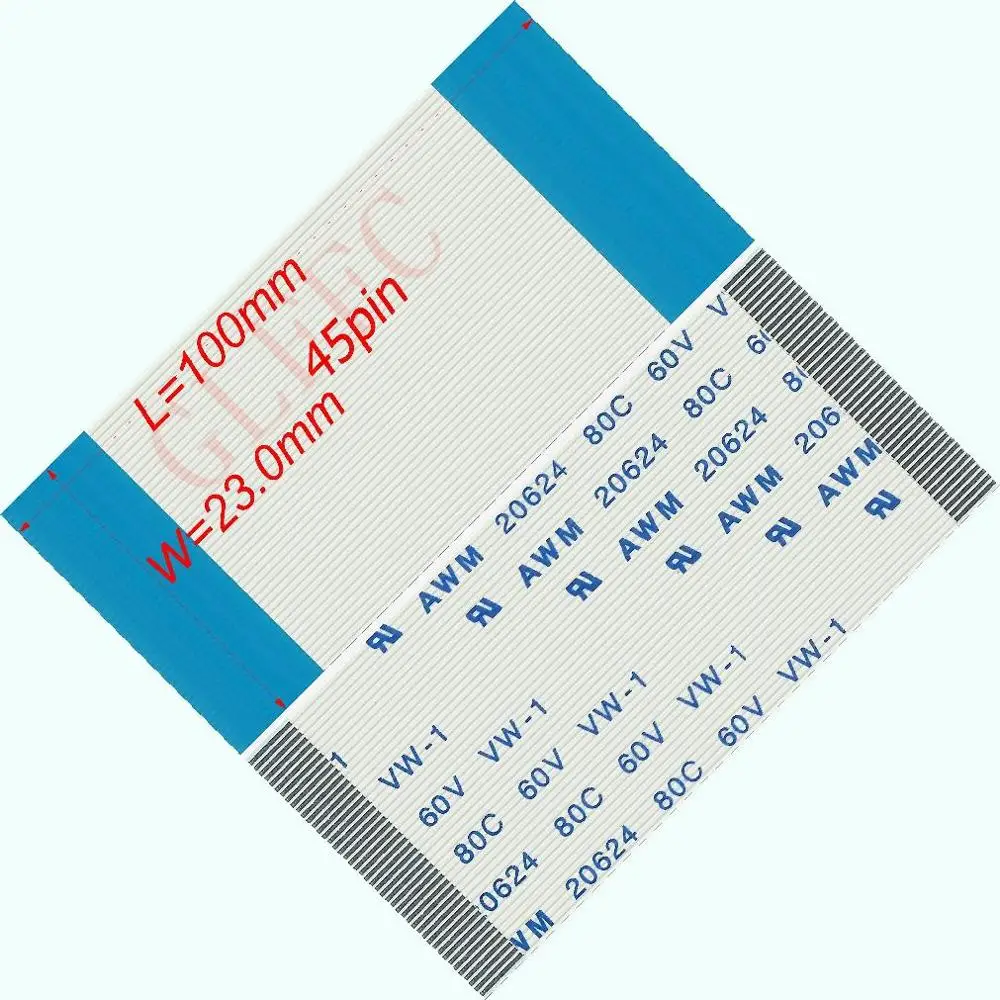 43p 44p 45p 46p 47p 48p 50p 51p 55p 0.5 passo 30mm ~ 2000mm um-tipo cabo liso flexível ffc awm 20624 rohs para o computador de ttl lcd dvd