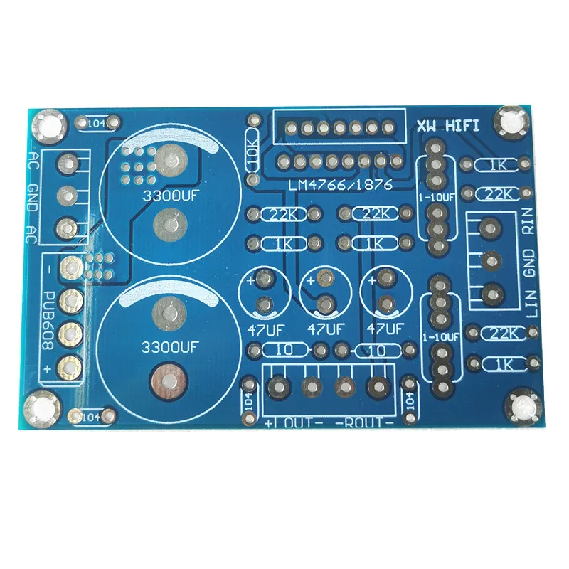 lm4766 lm1876 amplifier board PCB 40W*2 amp No electronic components