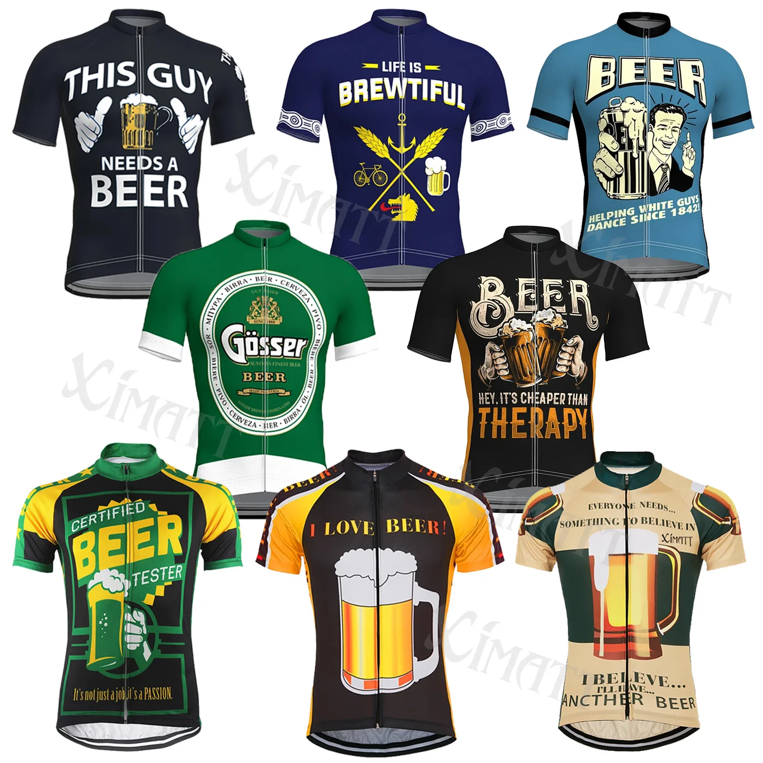 

German Oktoberfest Commemorate Style Beer Men's Cycling Jersey Summer MTB Road Bike Quick Dry Moisture Wicking Sports Shirt