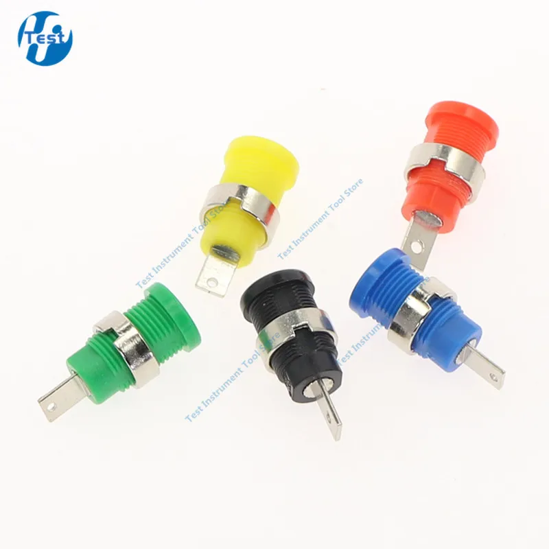 5 Pcs 4mm Banana Plugs Female Jack Socket Plug Wire Connector 5 Colors Each 1pcs Multimeter Socket Banana head Female