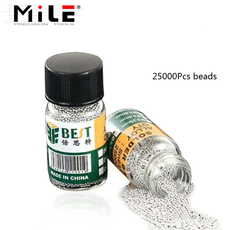 1 Bottles BGA Reballing Balls ( 0.25 0.3 0.35 0.4 0.45 0.5 0.55 0.6 0.65 ) BGA Solder Ball leaded For BGA Rework Repair Tools