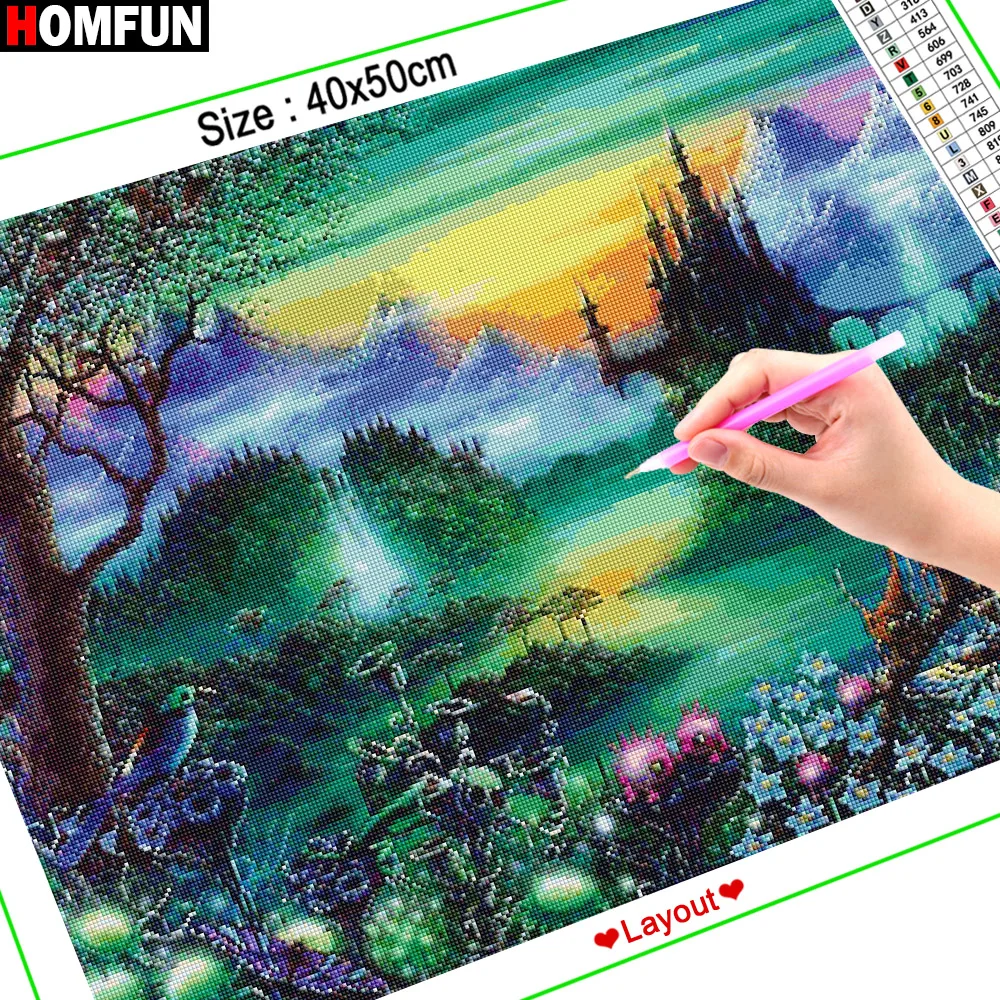 HOMFUN 5D DIY Diamond Embroidery Full Display 