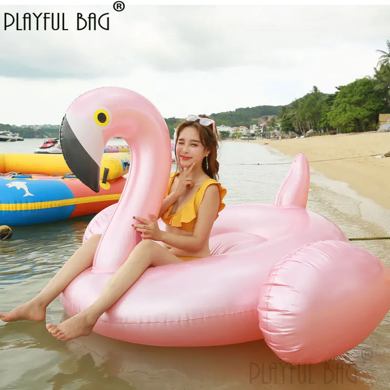 Playful bag 185x170x130CM Pink Flamingo Swimming Rings for adult Children inflatable swim toys Summer party Swimming rings E70