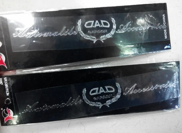 

2pcs Metal Silver DAD GARSON VIP JDM JP Car Emblem Badge Decal Stickers