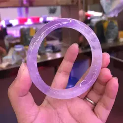 100% Amethyst Natural Stone Bangles Original Stone Cutting Bracelet Fashion women real stone bracelets jade jewelry