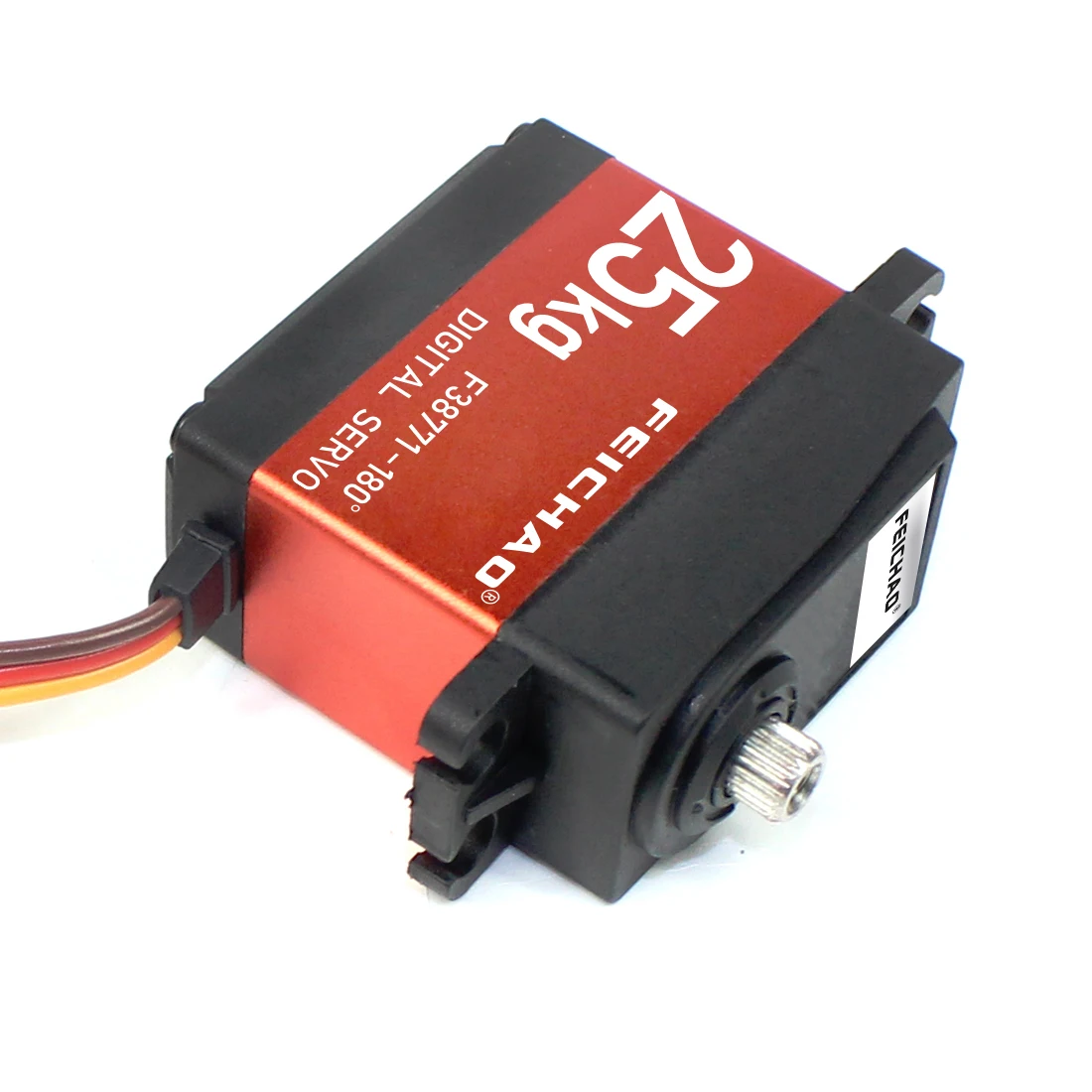 FEICHAO 25 kg/30 kg digitaler Servo-Roboterarm, großes Drehmoment, Metallgehäuse, wasserdicht, mit Servoarm und Verlängerungskabel für RC-Car