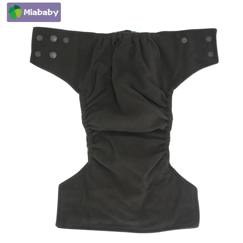 Miababy One Size Bamboo Charcoal Pocket Diaper Eco-friendly Reusable Baby Nappy fit 3-15 kg Infant Cloth Diaper