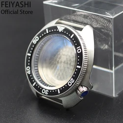 44mm Steel Dive Watch Case Sapphire 100M Waterproof For Turtle Seiko NH35 NH36 NH38 NH34 4R36 Movement 28.5mm Dial Mod SKX6105