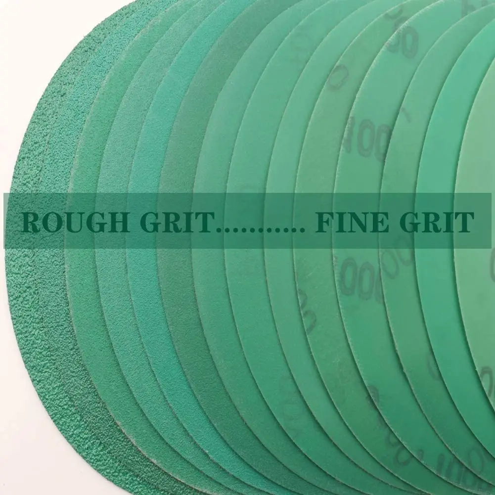 Sanding Discs 6 Inch PET Film 6 Hole Hook Loop Wet Dry Sandpaper for Random Orbital Sander Woodworking Car Polishing Finishing