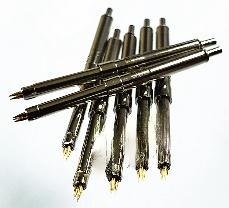 50Pcs PH Pogo Pin Test Thimble PH-5J Three Gold Tip 3-point Thimble M3 Silver Gold Probe