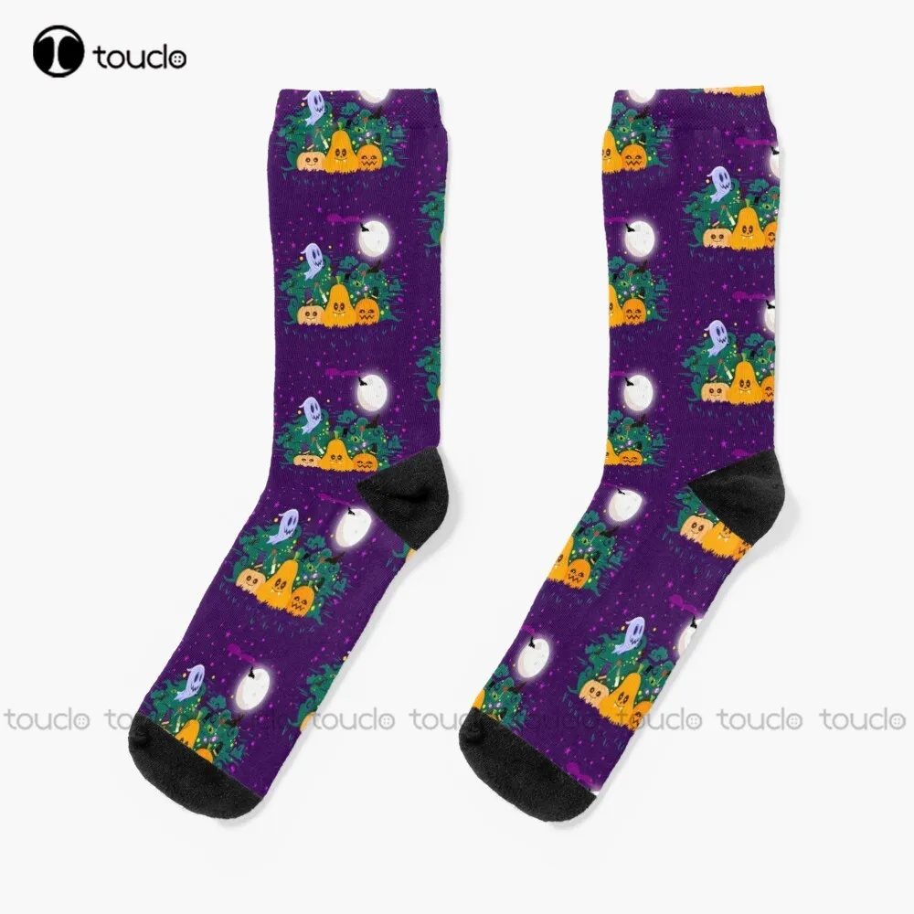 Halloween Funny Pumpkin Socks Black Socks For Women Personalized Custom Unisex Adult Socks Teen Socks Halloween Christmas Gift