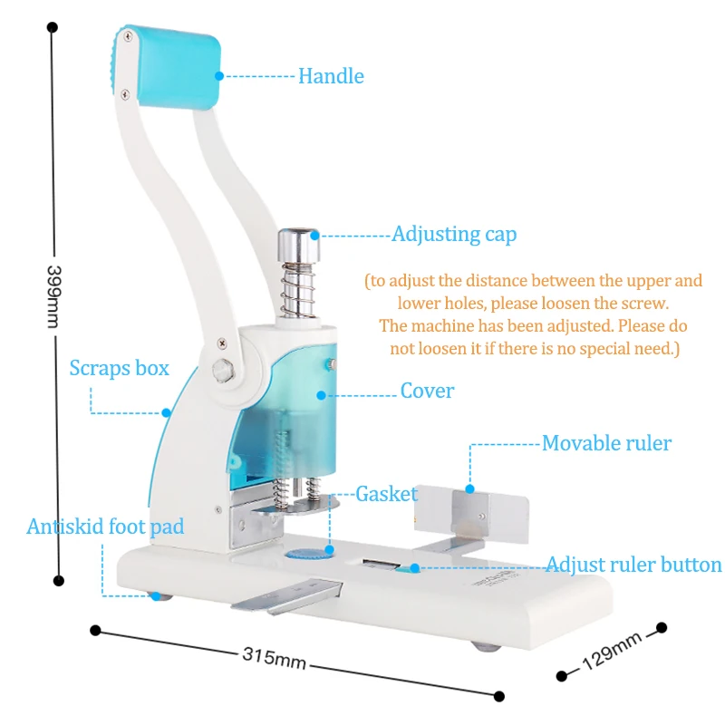 School Office Hand Press Single Hole Punch 300 Pages A4 Precision Paper File Punch Scrapbook Hole Punch 1 Piece 9551