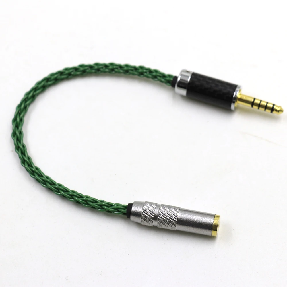 TOP-HiFi OCC Đơn Tinh Thể Đồng 4.4Mm Đến 2.5Mm TRRS Nữ Tai Nghe Kết Nối Adapter Cáp