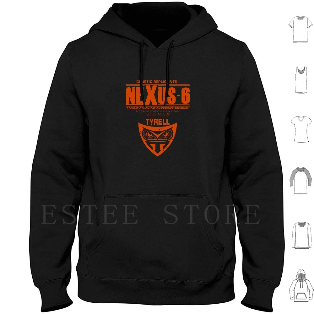 Sudadera con Capucha Nexus 6-- Tyrell, Manga Larga, Nexus Replicants, Robots Android, Programación, Películas, Ciencia