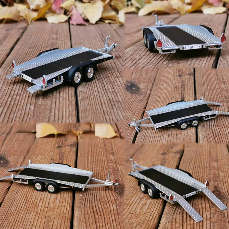 

1:43 Alloy diecast Trailer Trailing plate model Used for car models Accessories Scene car frame DIY Miniature vine Scenario Show