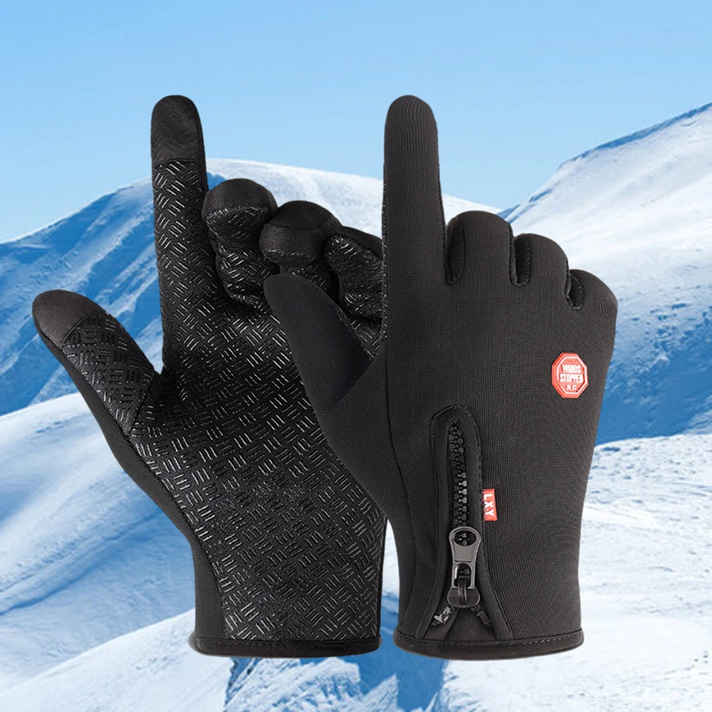 New Unisex Touchscreen Winter Thermal Warm Cycling Bicycle Bike Motorcycle Ski Outdoor Hiking Camping Gloves Sports Full Finger