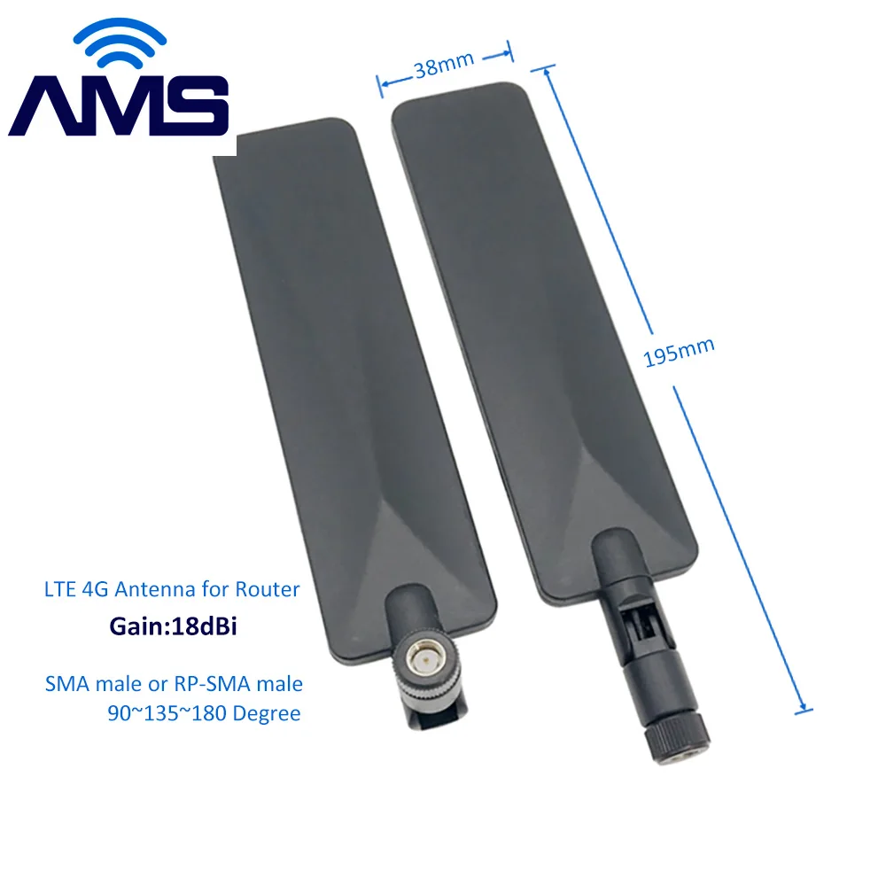 AMS Factory Wholesale 18dBi High Gain External Lte 4G Foldable SMA male Rubber Duck Antenna omni wireless 2.4g wifi antenna