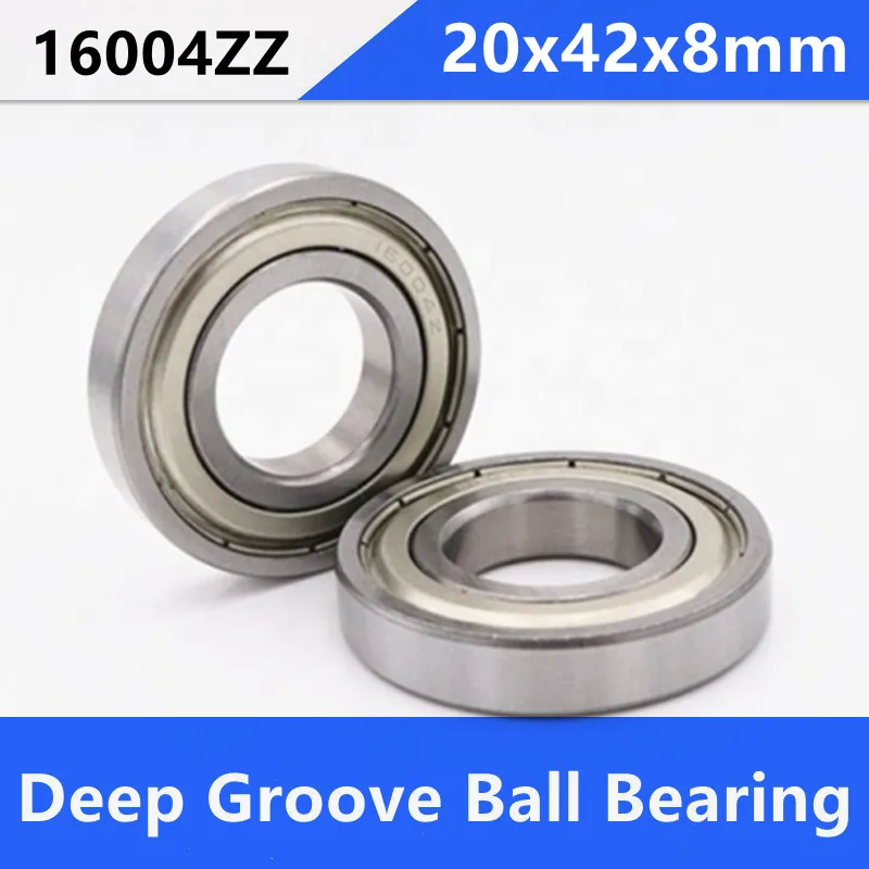 

20pcs/lot 16004ZZ 16004Z 16004 Z ZZ shielded 20x42x8 mm Deep Groove Ball bearing Shaft 20*42*8mm