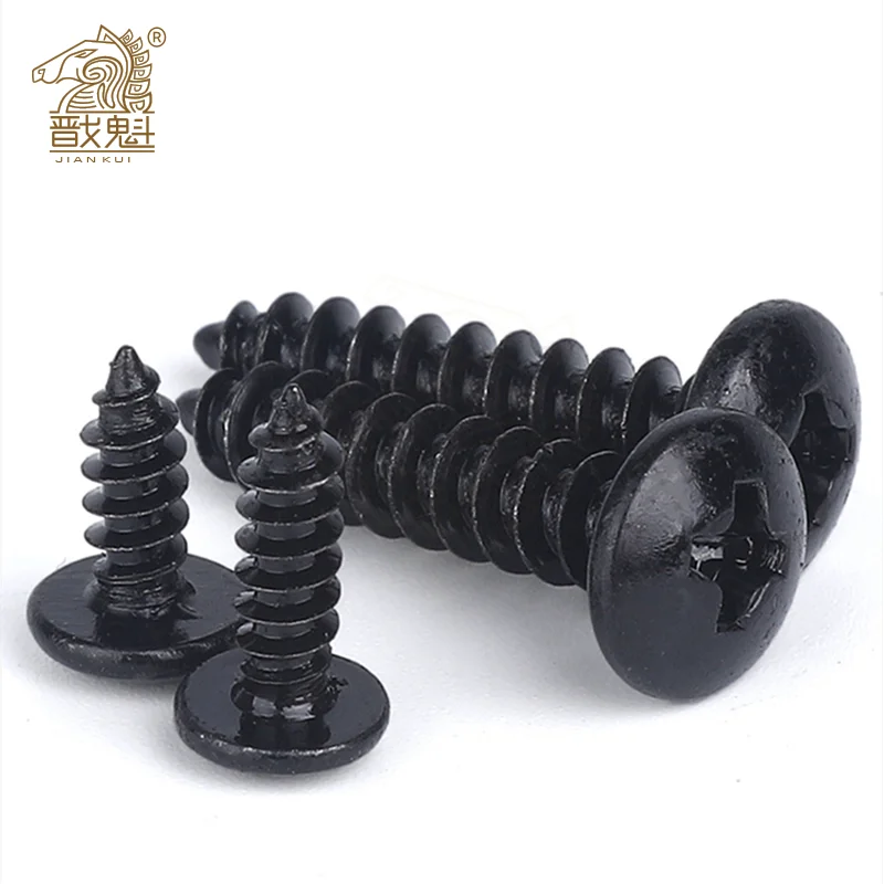 100pcs Cross Phillips Truss Head Self-tapping Screw Carbon Steel Cabinet Screw M3 M3.5 M4 Mushroom Head Wood Screw