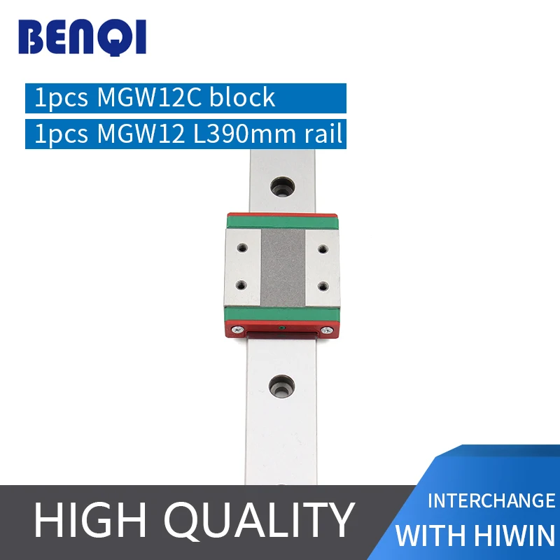 

BENQI miniature linear guideway MGW12- L390mm + 1pc MGW12C standard block/carriage